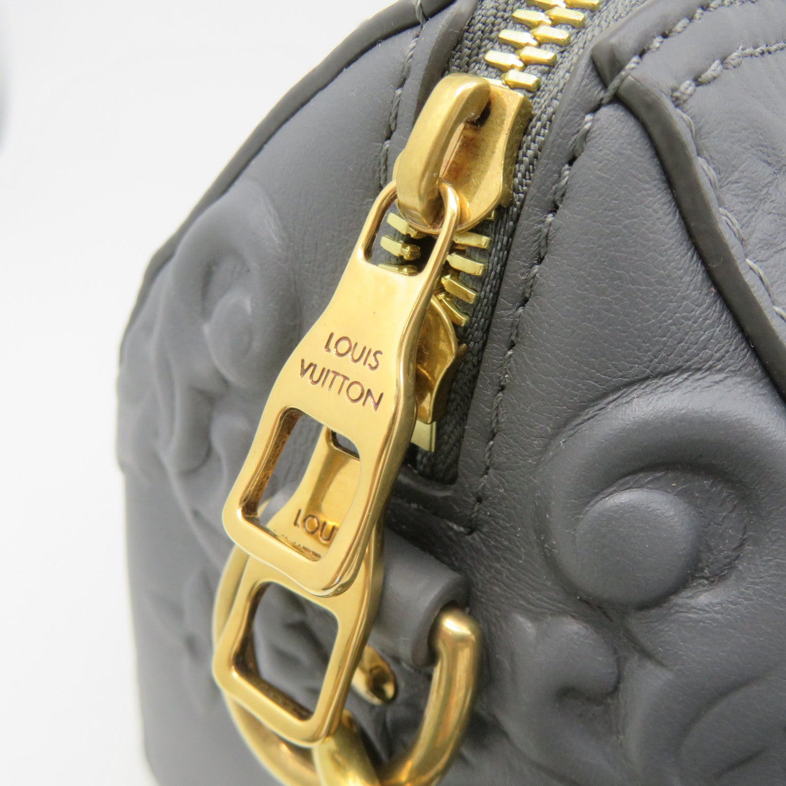 LOUIS VUITTON 牛皮皮革City Keepall Shoulder Bag肩背袋灰色