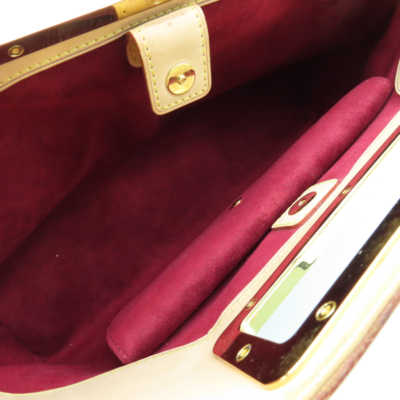 LOUIS VUITTON Monogram Multicolore Judy MM Gold Buckle Handle Shoulder Bag White/Brown