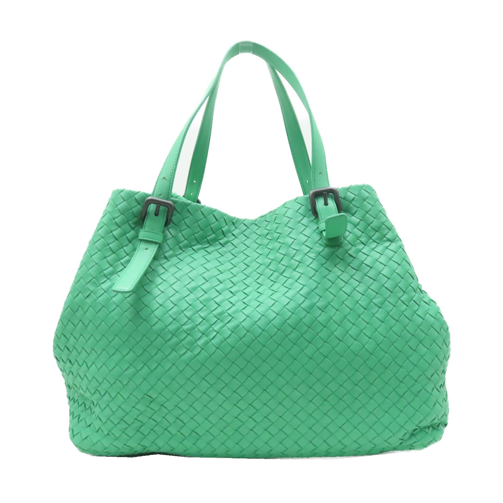 BOTTEGA VENETA 羊皮皮革Shoulder Bag黑扣肩背袋綠色