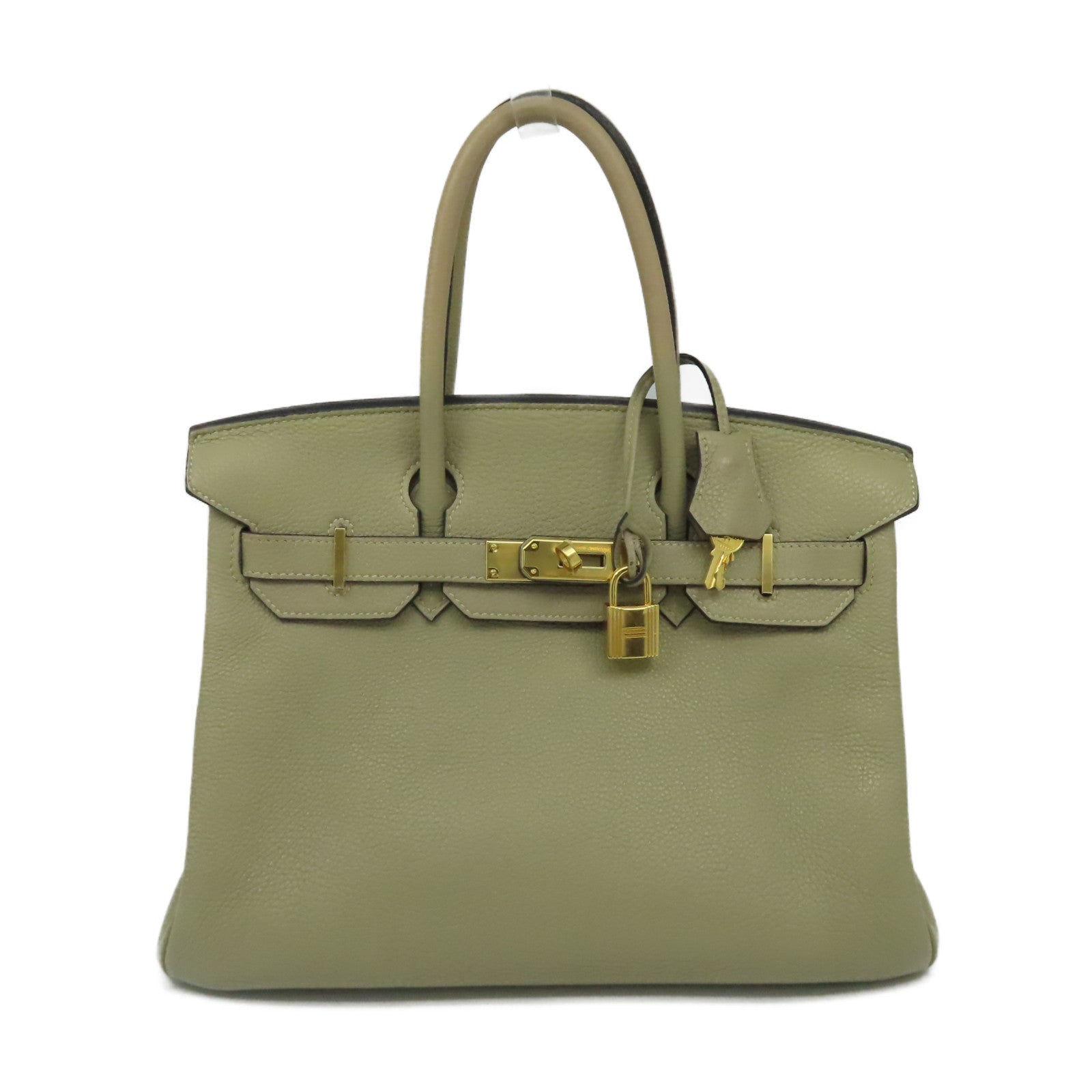 HERMES Togo皮革Birkin 30 Hand Bag金扣手挽袋Gris Tourterelle斑鳩灰色