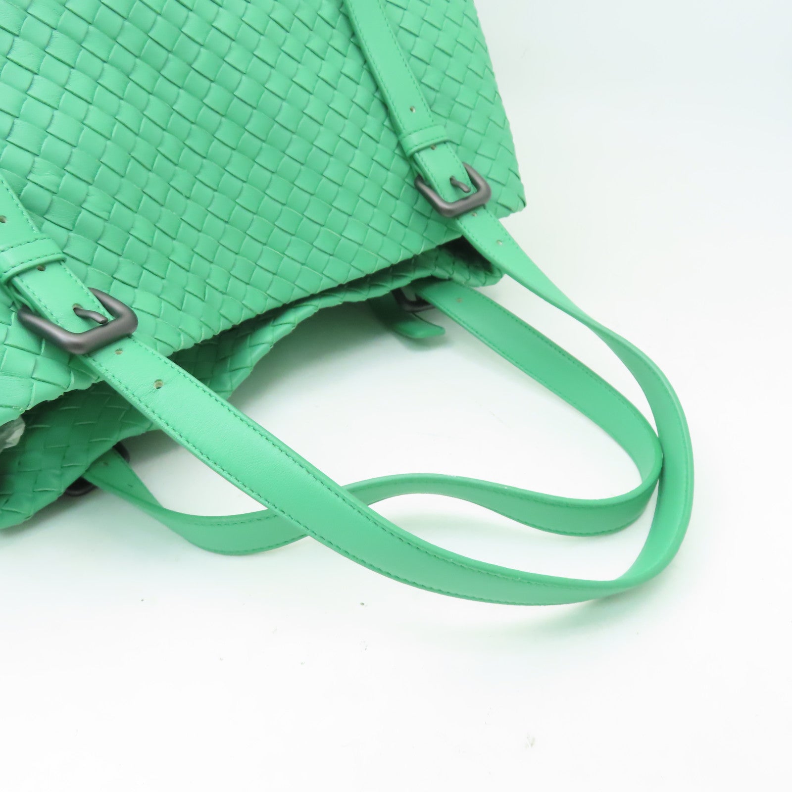 BOTTEGA VENETA 羊皮皮革Shoulder Bag黑扣肩背袋綠色