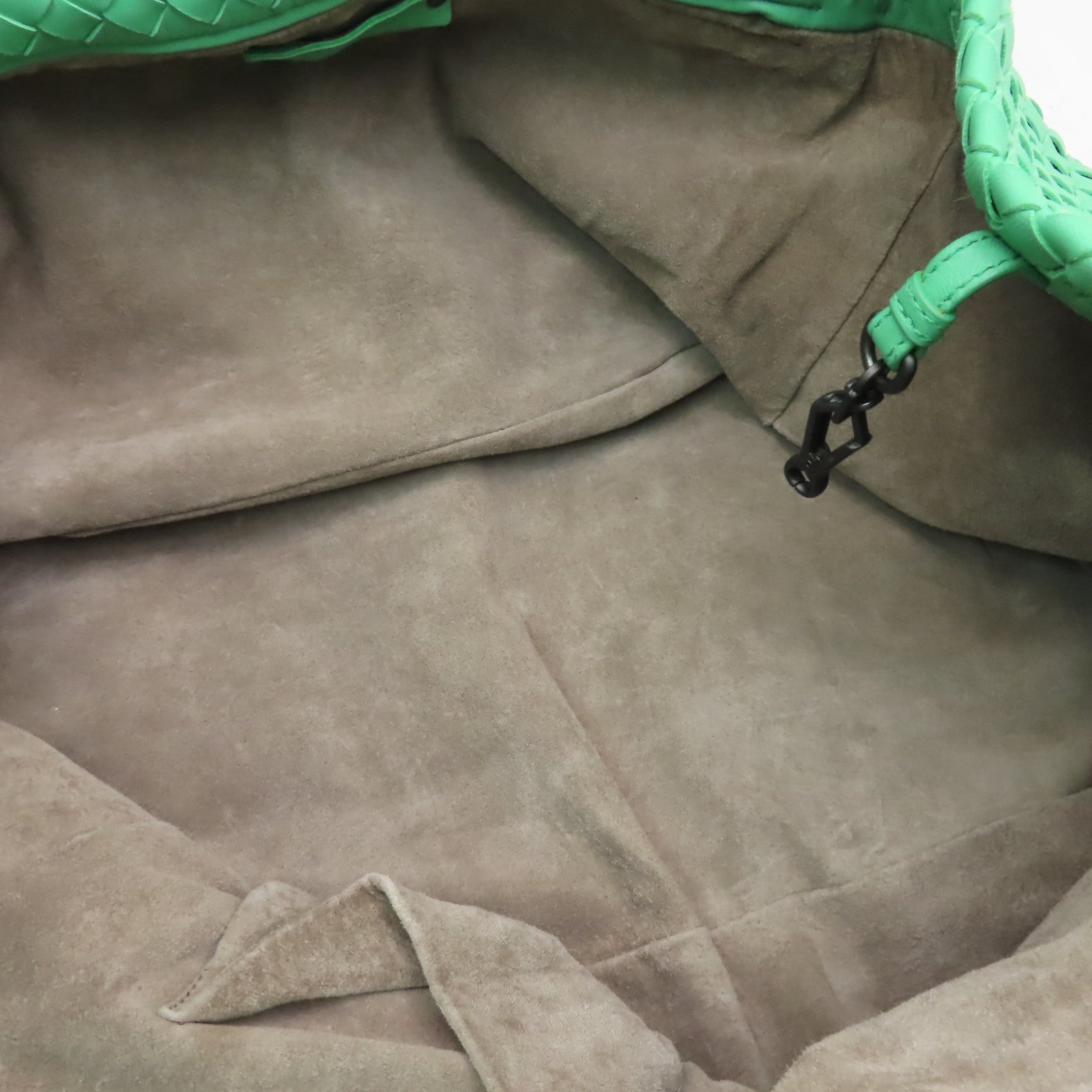 BOTTEGA VENETA 羊皮皮革Shoulder Bag黑扣肩背袋綠色