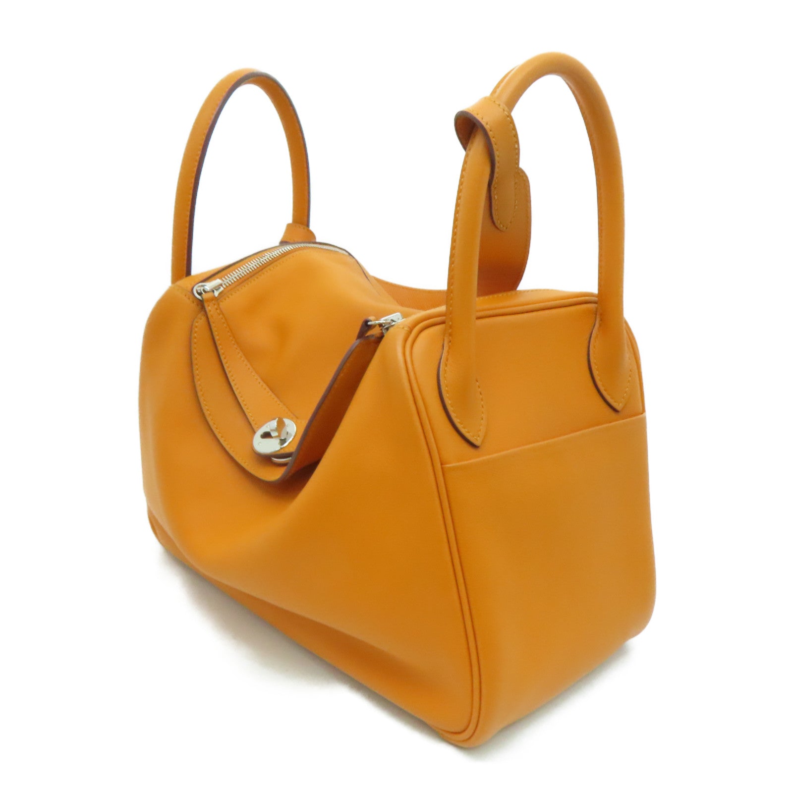 HERMES Swift Leather Lindy 30 Silver Buckle Shoulder Bag