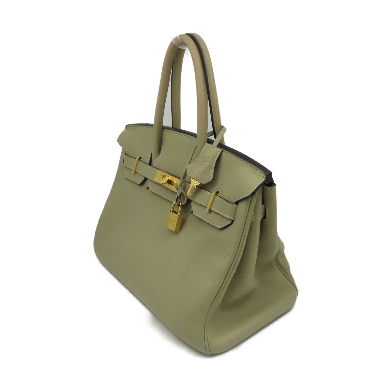 HERMES Togo皮革Birkin 30 Hand Bag金扣手挽袋Gris Tourterelle斑鳩灰色