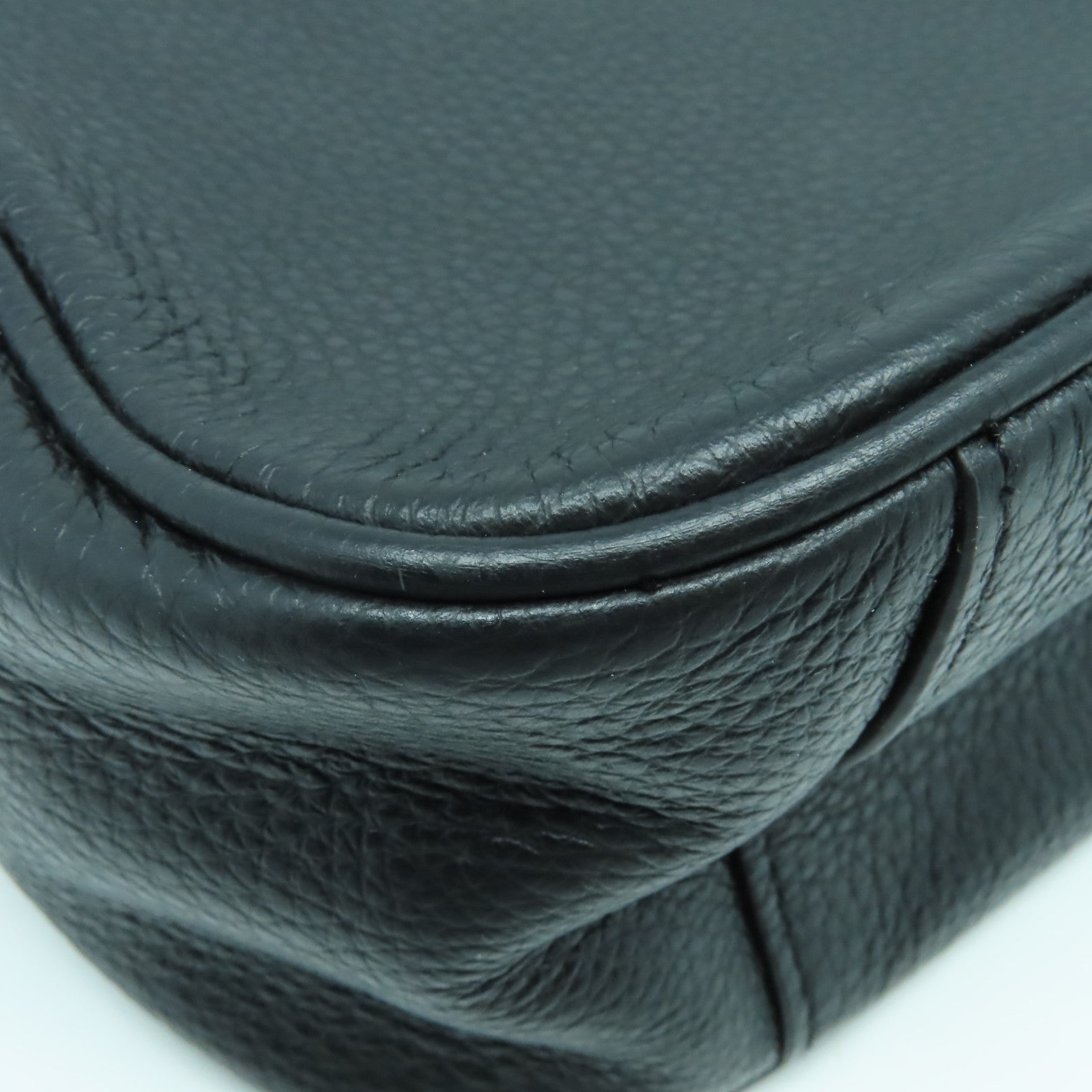 COACH 牛皮皮革Shoulder Bag金扣肩背袋黑色