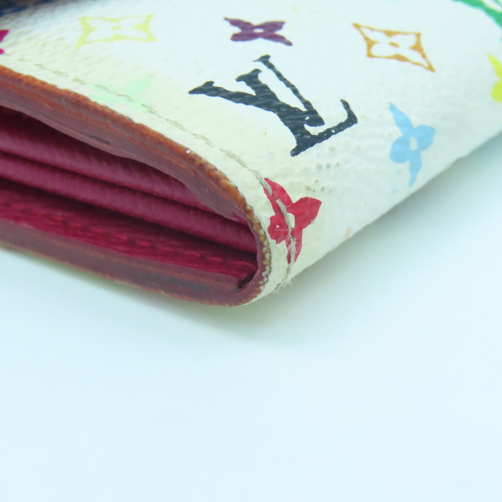 LOUIS VUITTON Monogram Multicolore Long Wallet gold buckle long wallet white / color