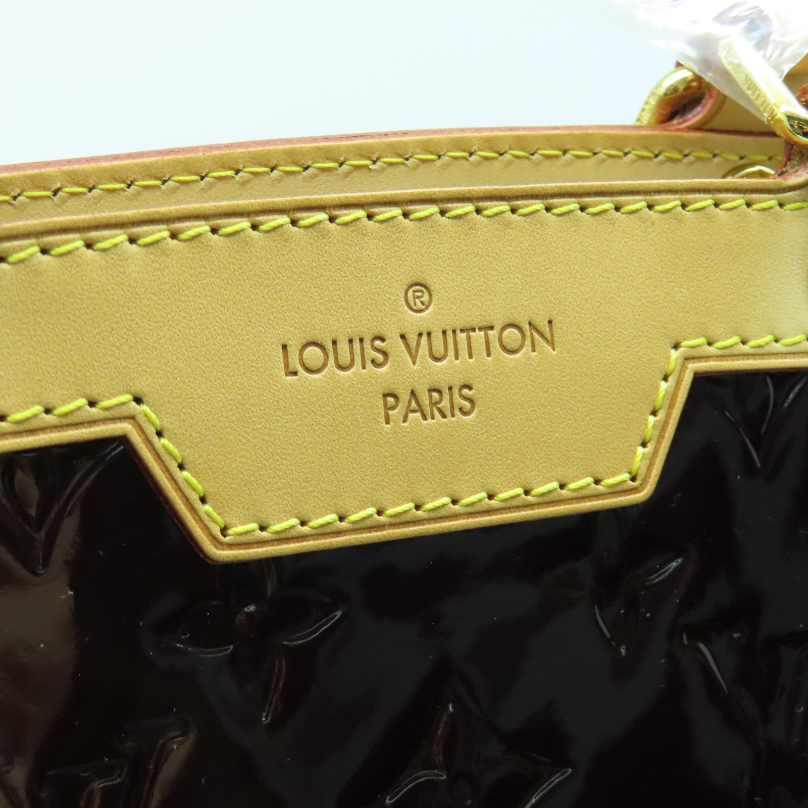 LOUIS VUITTON Monogram Vernis Brea MM金扣手挽肩背兩用袋酒紅色