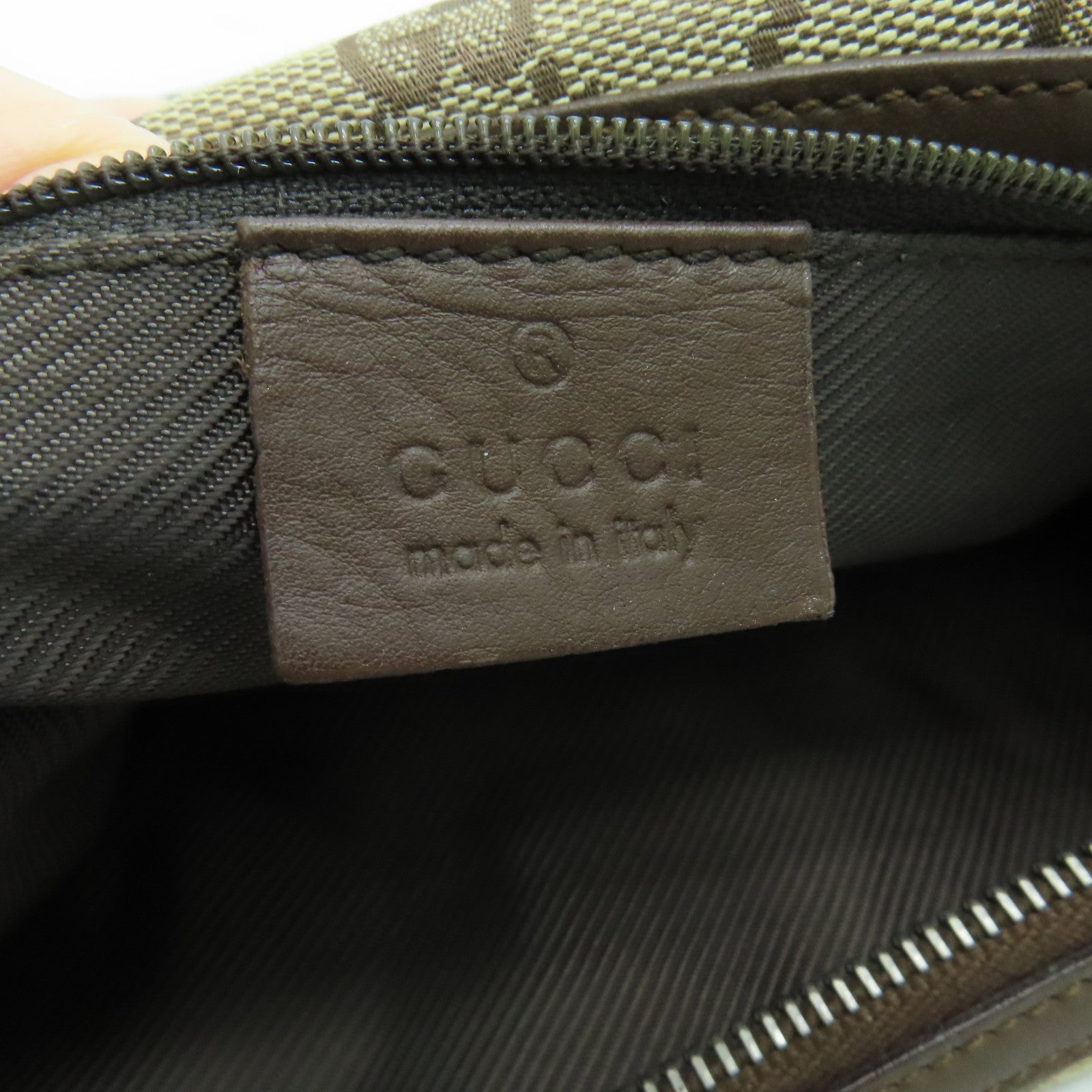 GUCCI 帆布Shoulder Bag銀扣手挽袋/肩背袋啡色