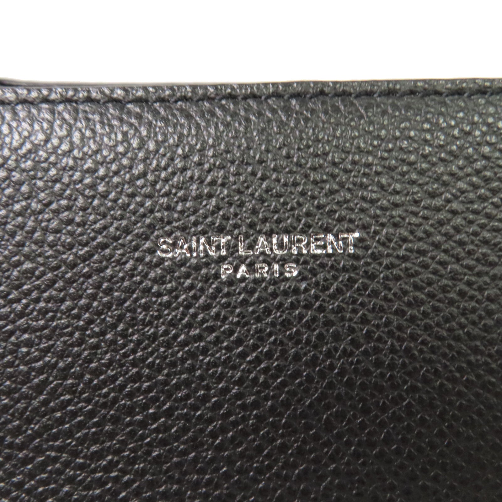 SAINT LAURENT 牛皮皮革Cabas Rive Gauche Bag手挽肩背兩用袋黑色