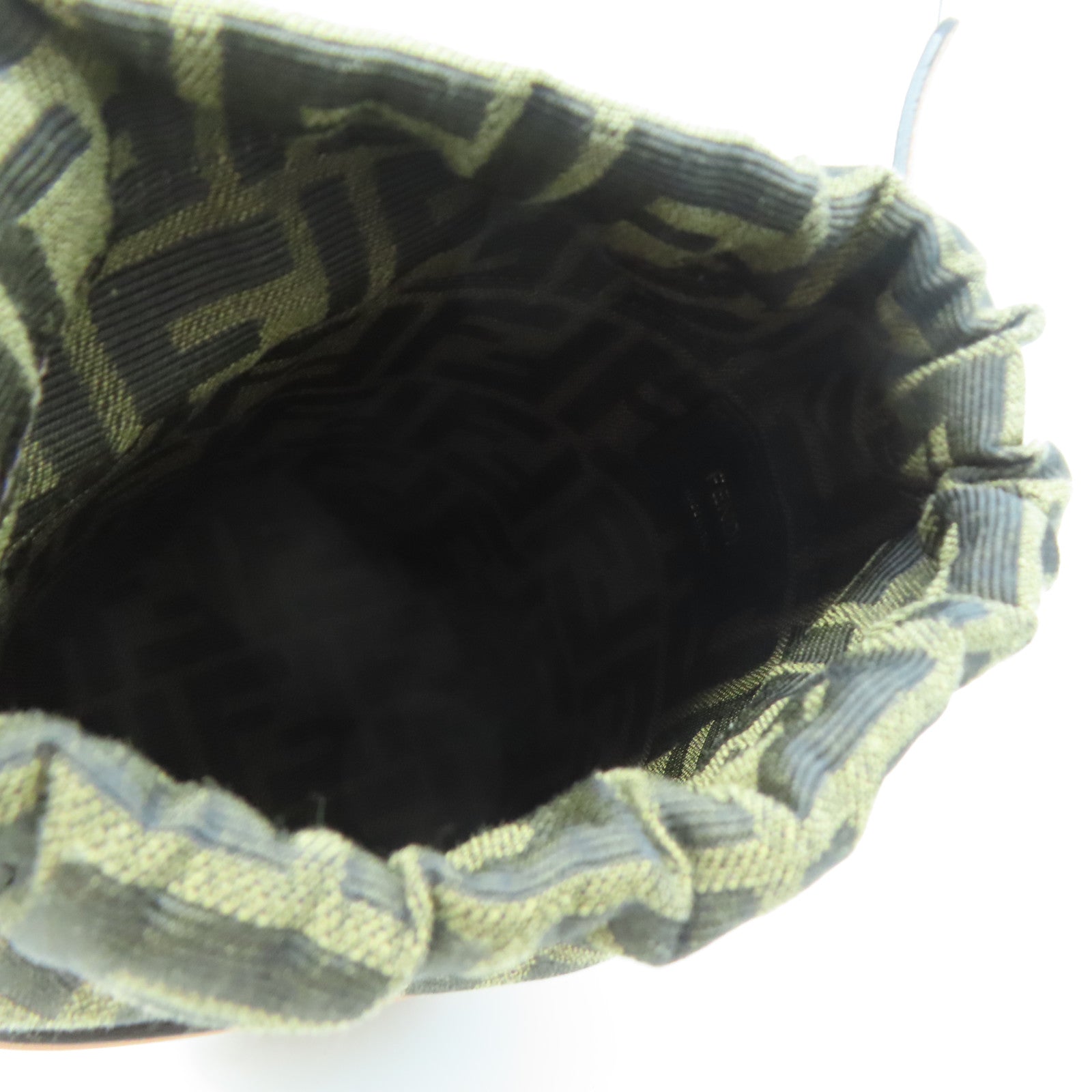 FENDI 帆布Shoulder Bag金扣手挽肩背兩用袋啡色