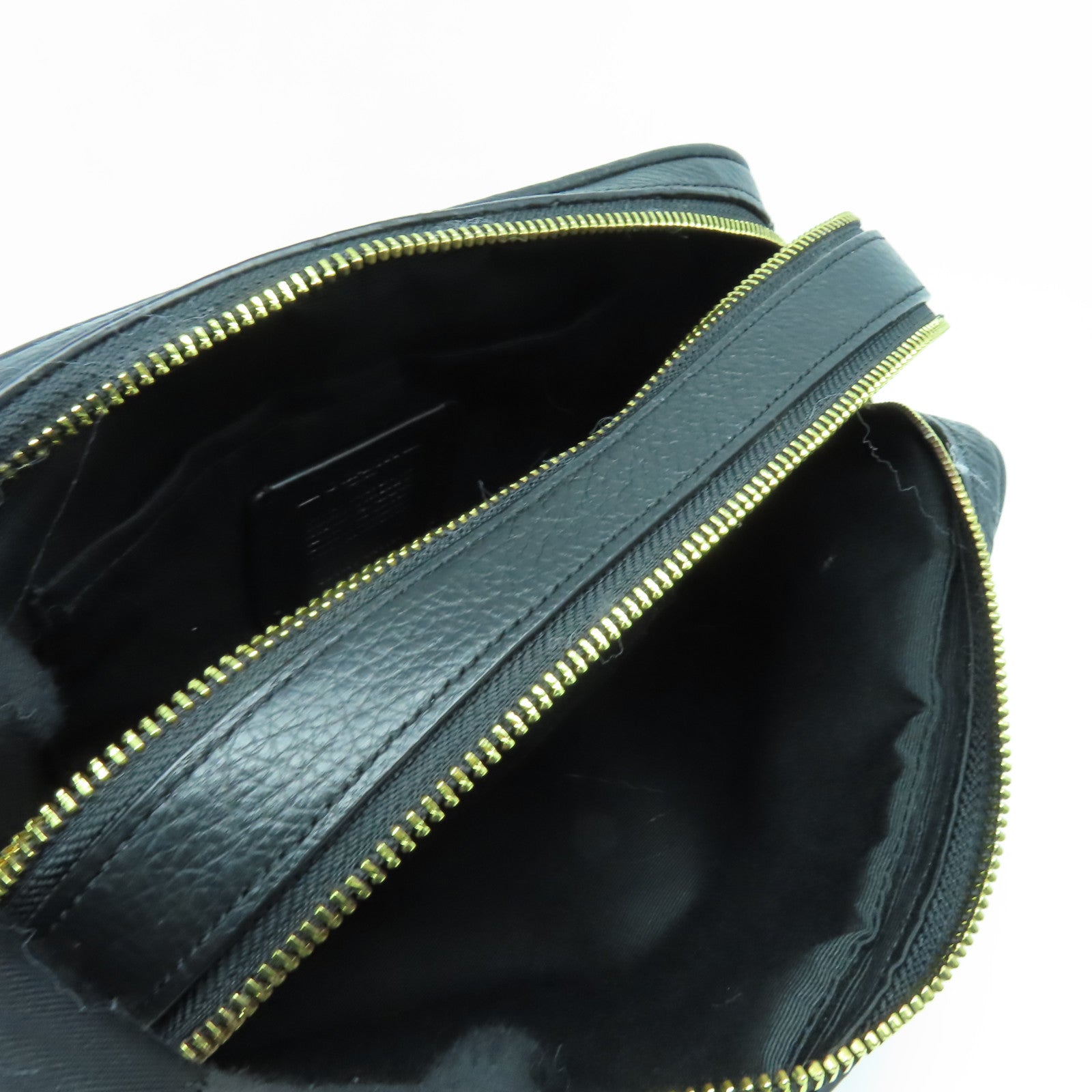 COACH 牛皮皮革Shoulder Bag金扣肩背袋黑色