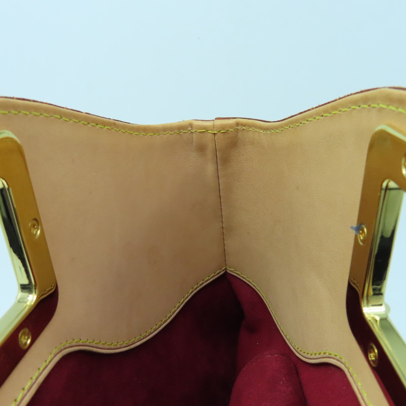 LOUIS VUITTON Monogram Multicolore Judy MM Gold Buckle Handle Shoulder Bag White/Brown