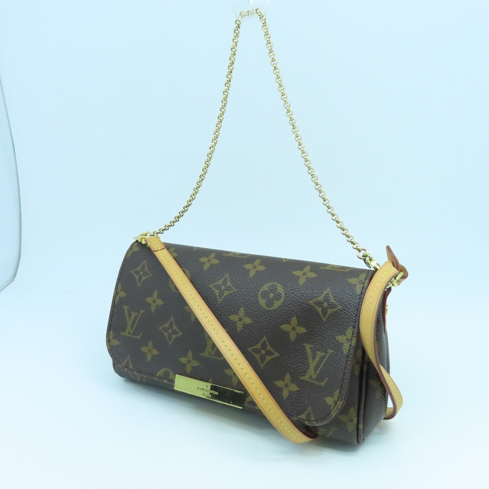 LOUIS VUITTON Monogram Favorite PM金扣肩背袋啡色