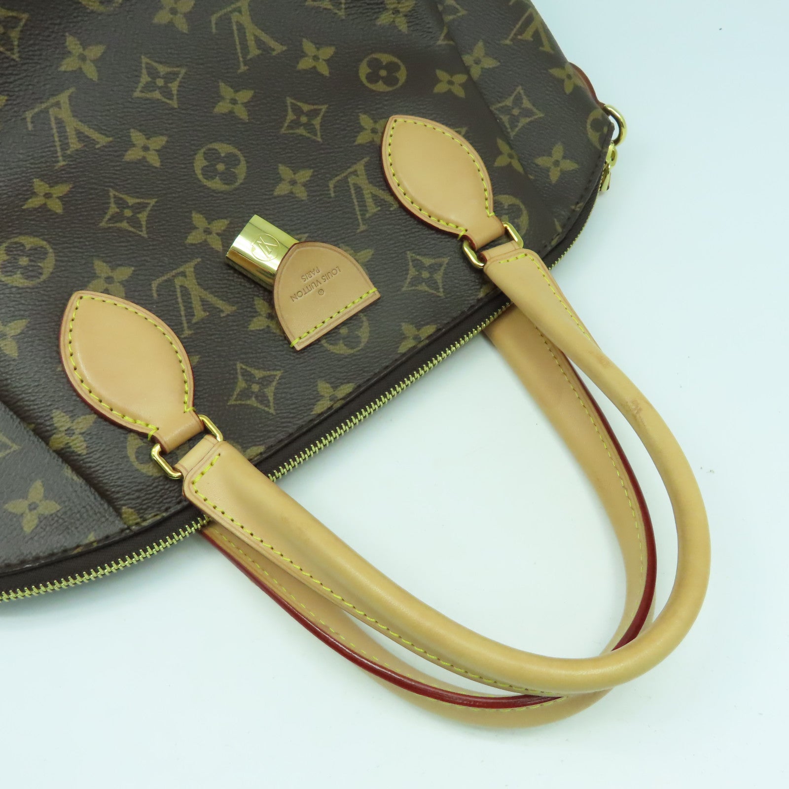 LOUIS VUITTON Monogram Rivoli MM金扣手挽肩背兩用袋啡色