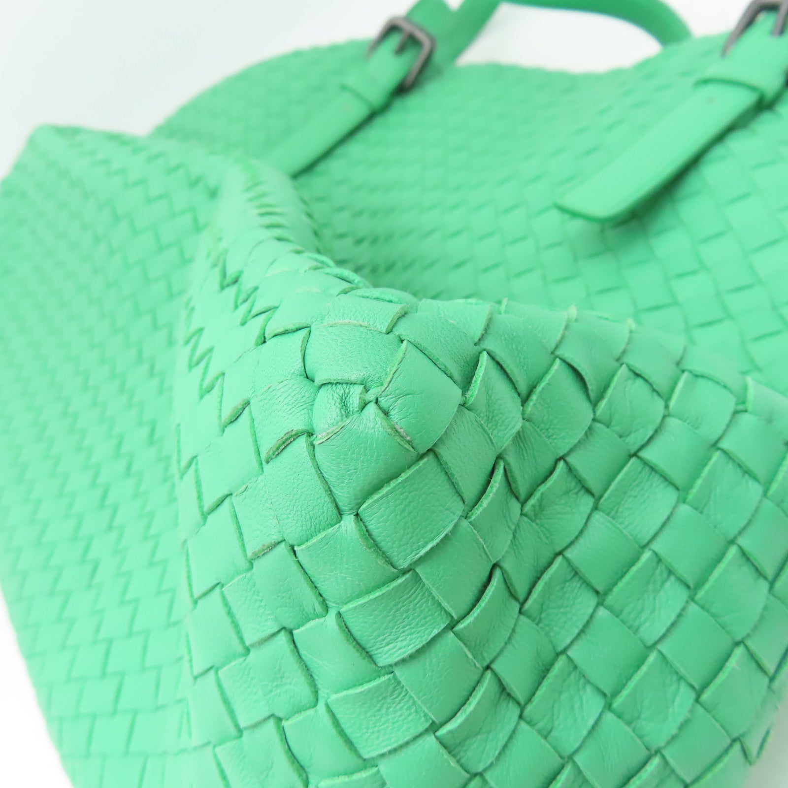 BOTTEGA VENETA 羊皮皮革Shoulder Bag黑扣肩背袋綠色