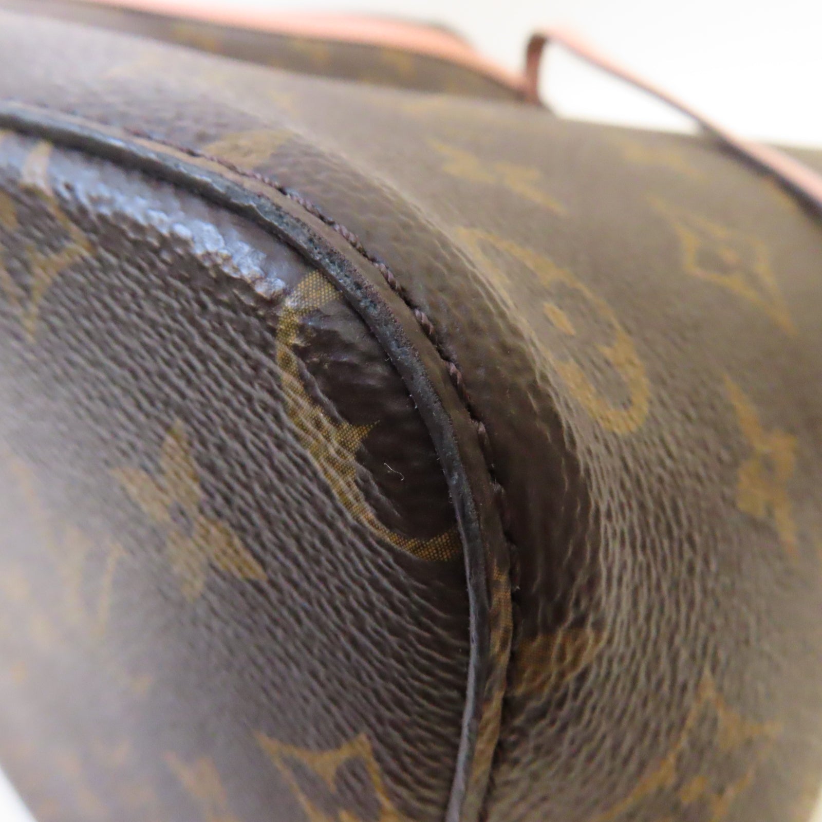 LOUIS VUITTON Monogram Noe金扣肩背袋啡色/粉紅色