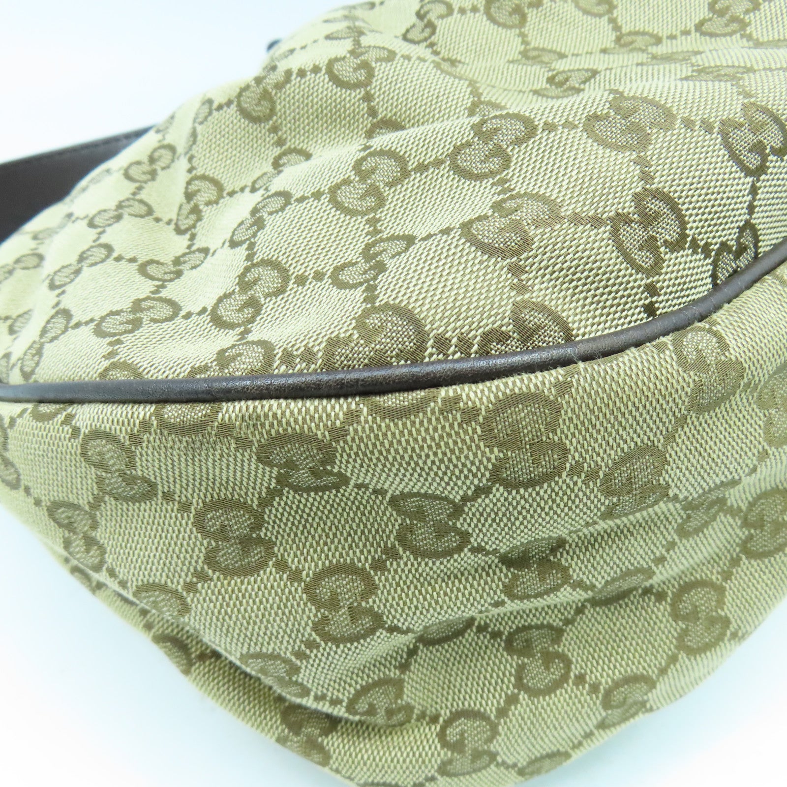 GUCCI 帆布Shoulder Bag金扣肩背袋啡色
