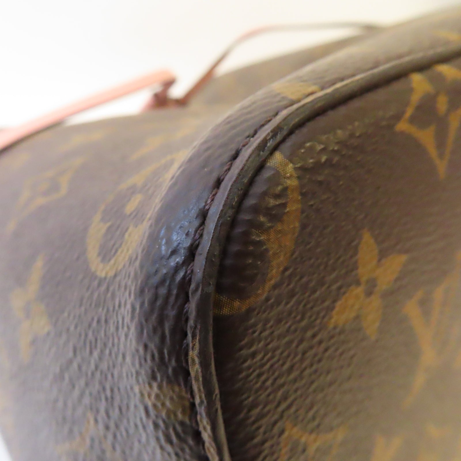 LOUIS VUITTON Monogram Noe金扣肩背袋啡色/粉紅色