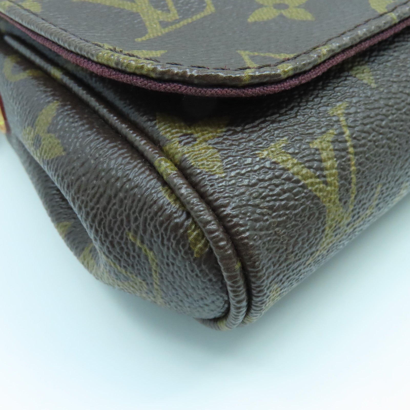 LOUIS VUITTON Monogram Favorite PM金扣肩背袋啡色