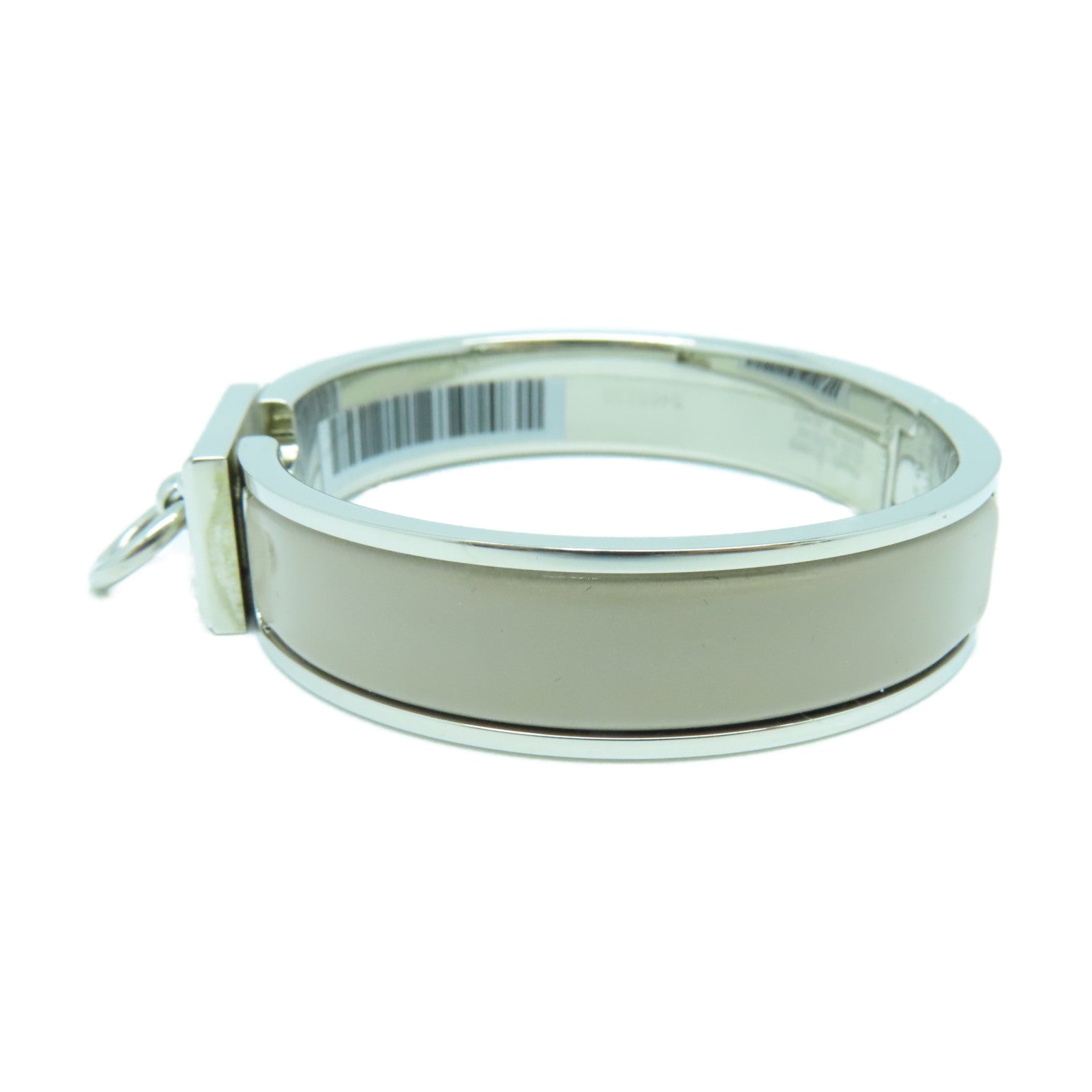 HERMES 金屬Clic Anneau Bracelet手鐲銀色/灰色