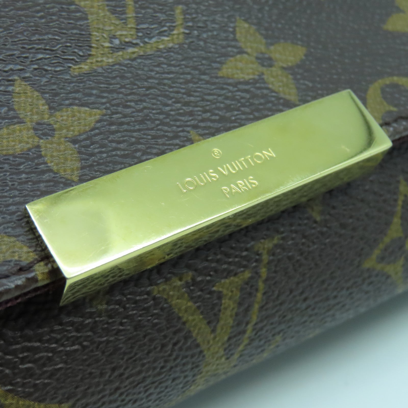 LOUIS VUITTON Monogram Favorite PM金扣肩背袋啡色