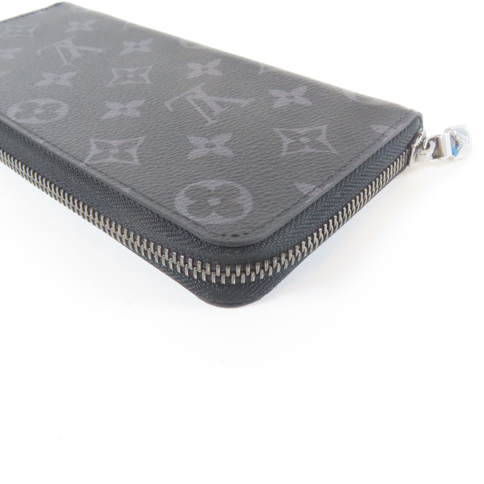 LOUIS VUITTON Monogram Eclipse Vertical Long Wallet銀扣長錢包黑色
