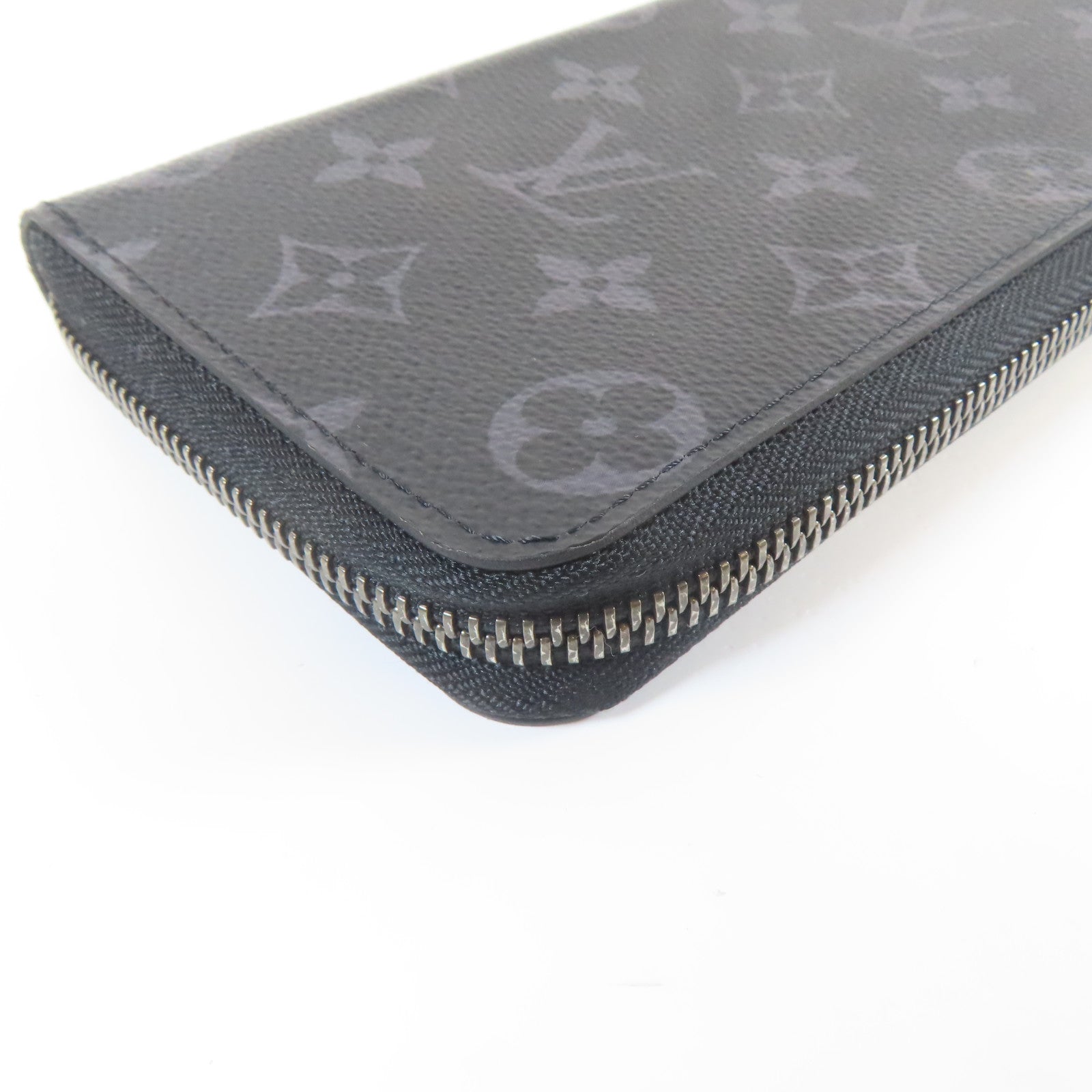 LOUIS VUITTON Monogram Eclipse Vertical Long Wallet銀扣長錢包黑色