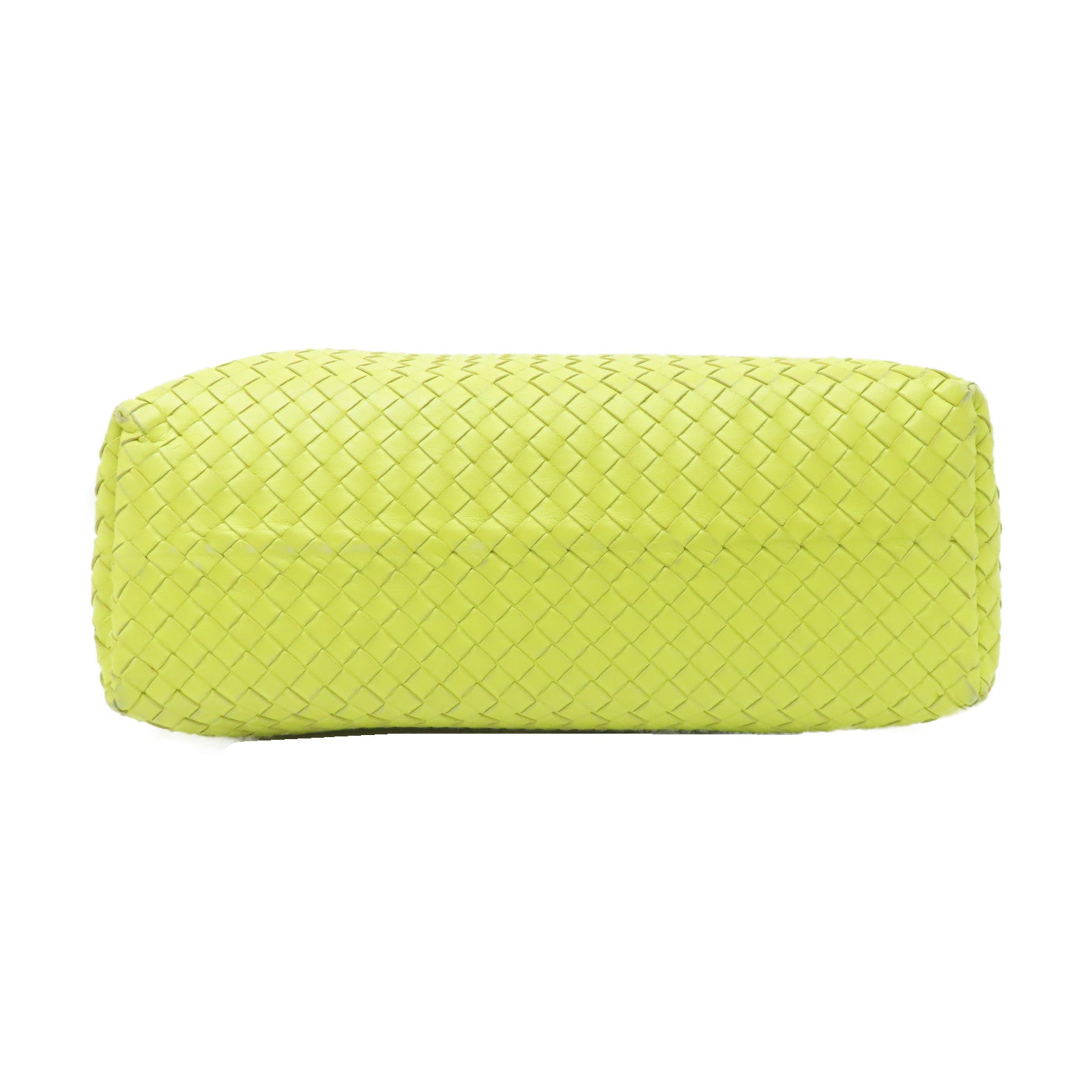BOTTEGA VENETA 羊皮皮革Handbag黑扣手挽袋黃色