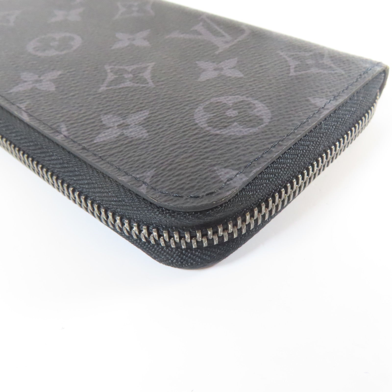 LOUIS VUITTON Monogram Eclipse Vertical Long Wallet銀扣長錢包黑色