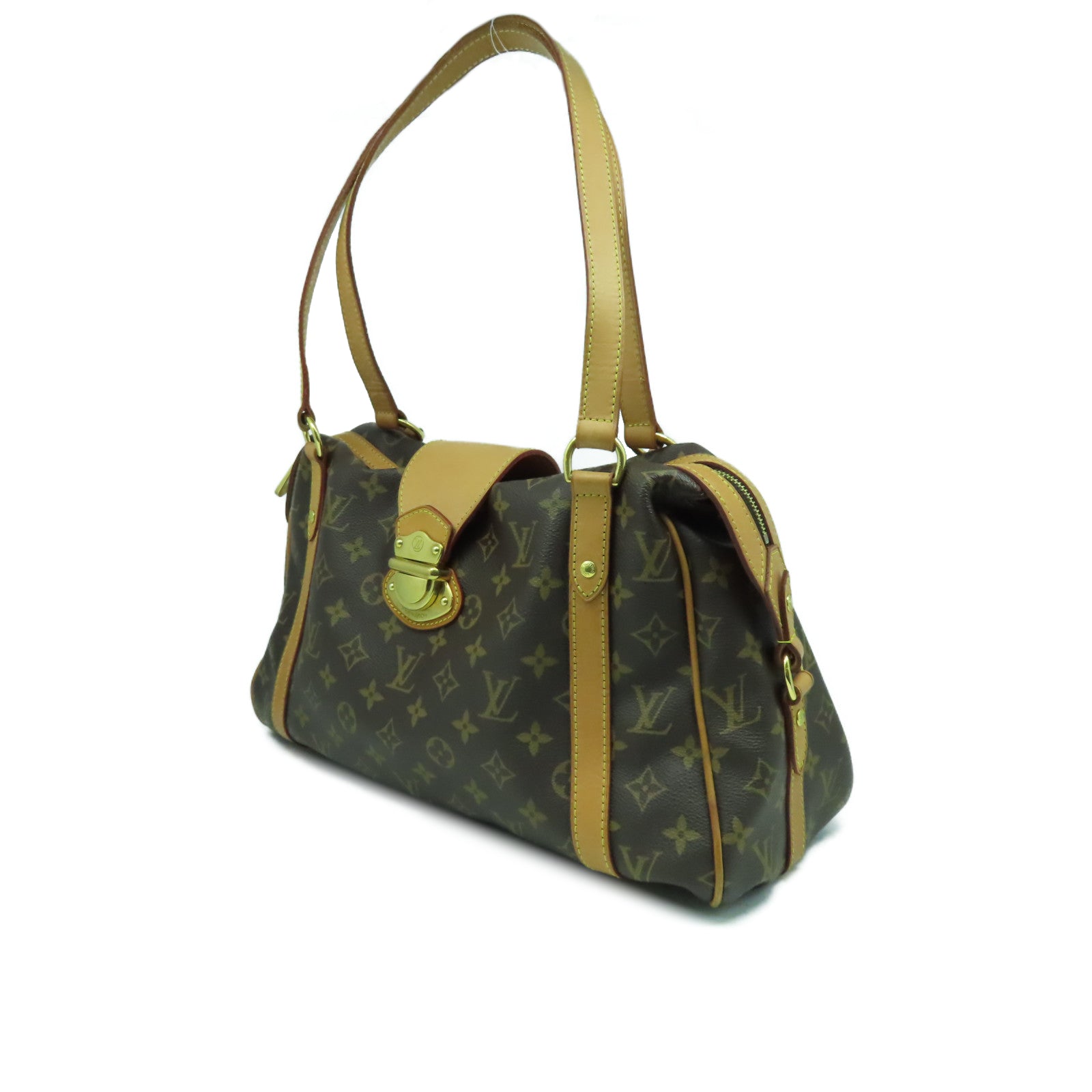 LOUIS VUITTON 【激減優惠】Monogram Stresa PM金扣肩背袋啡色