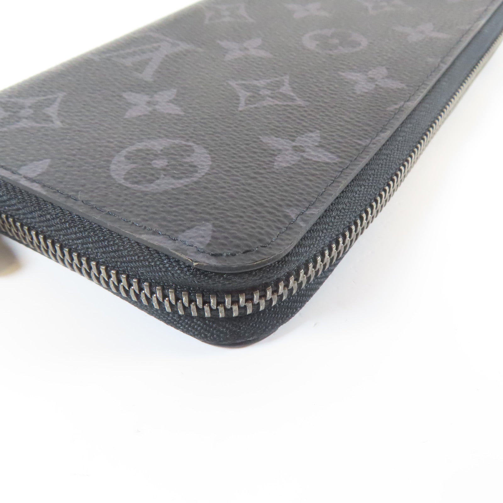 LOUIS VUITTON Monogram Eclipse Vertical Long Wallet銀扣長錢包黑色
