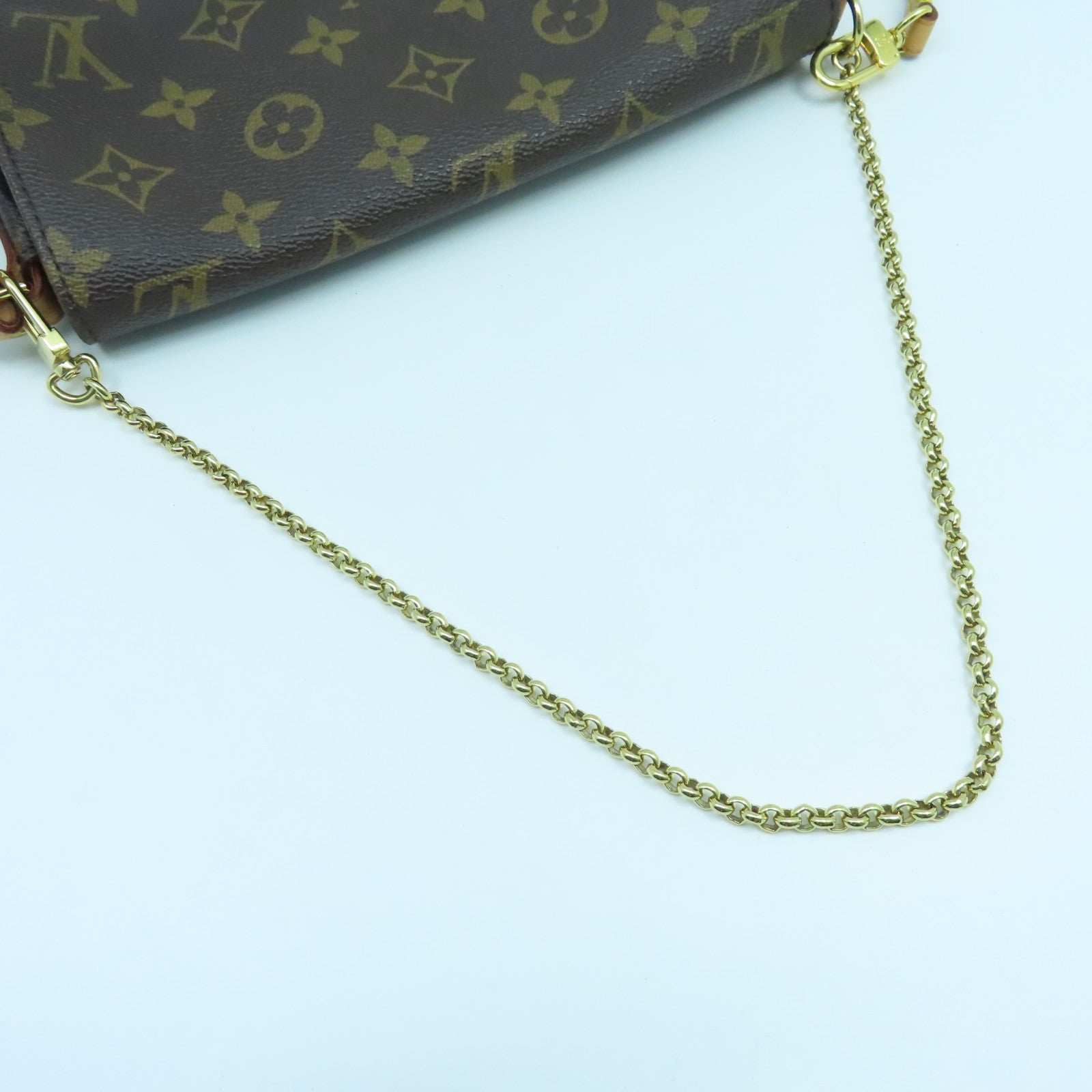 LOUIS VUITTON Monogram Favorite PM金扣肩背袋啡色