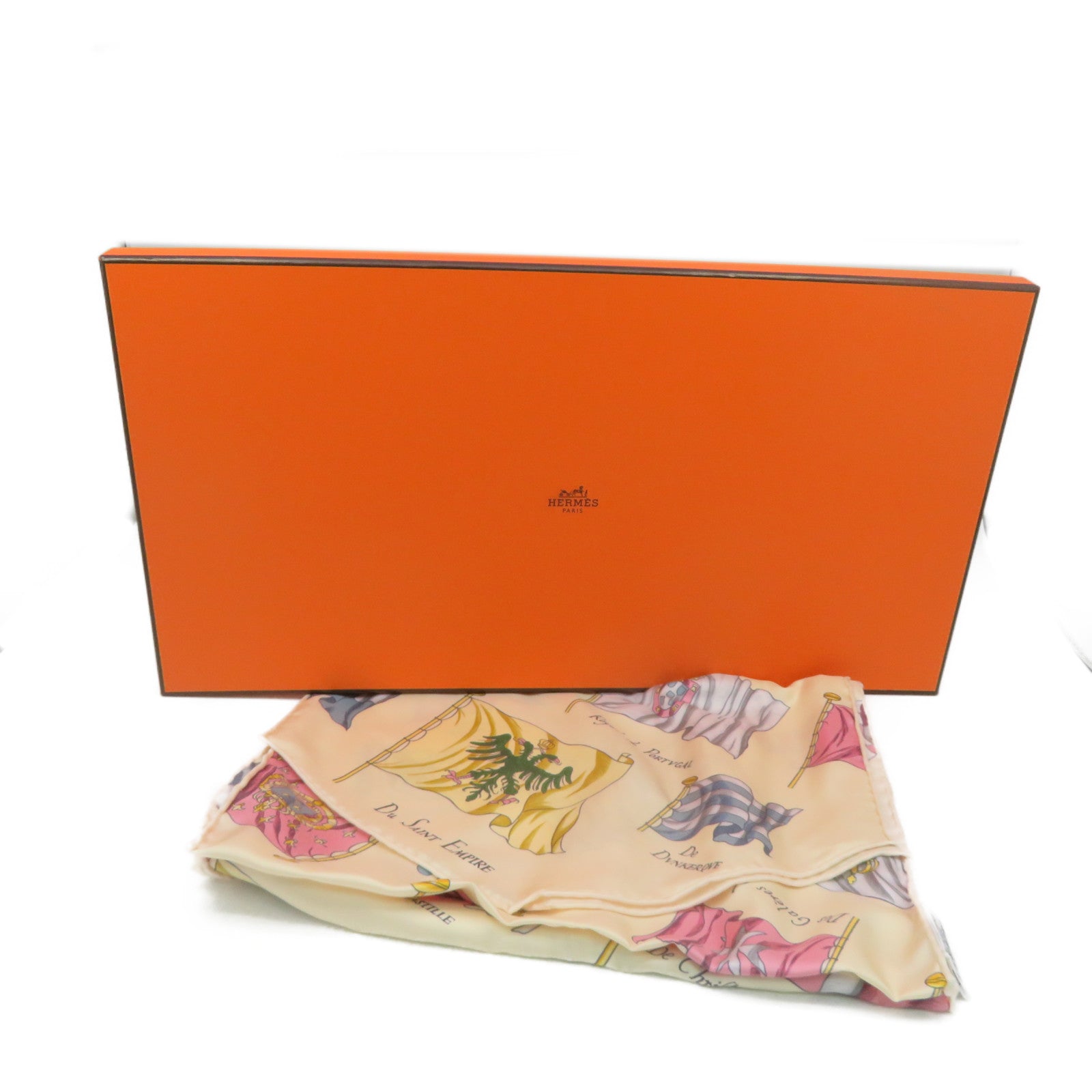 HERMES 丝质Scarf丝巾米色/彩色