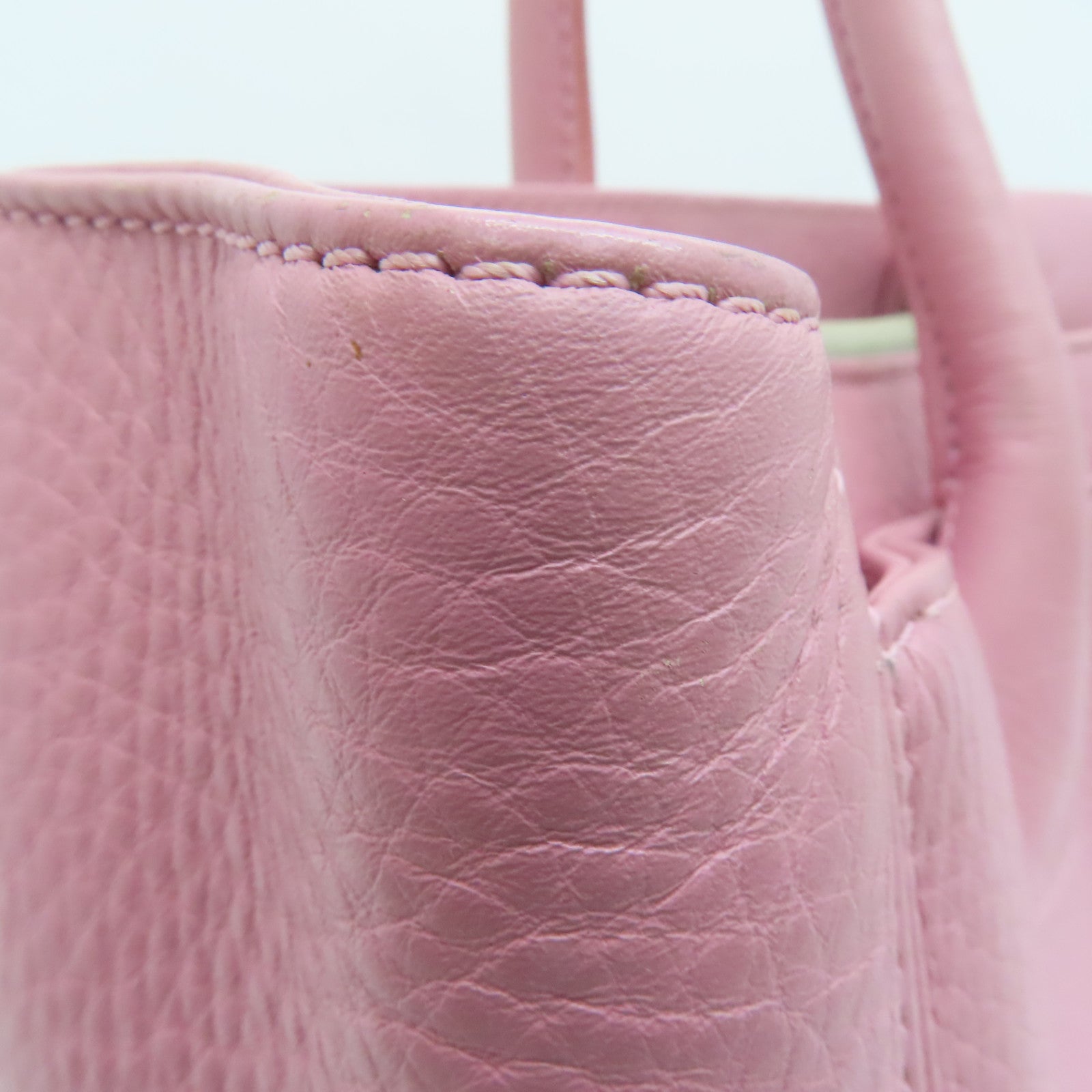 CHANEL 【激減優惠】牛皮皮革Shoulder Bag銀扣肩背袋粉紅色