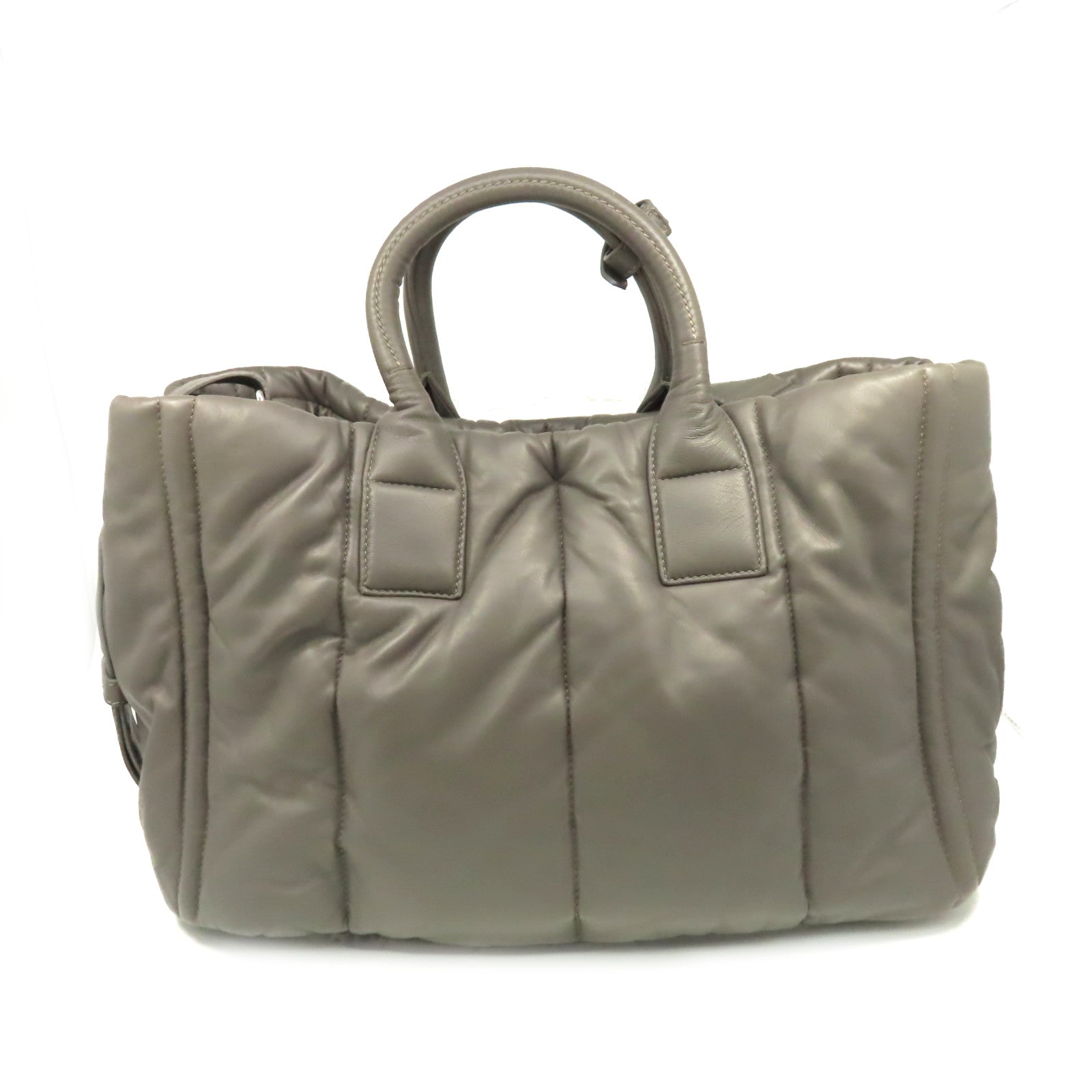 PRADA 羊皮皮革Nappa Bomber 2Way Shoulder Bag手挽肩背兩用袋灰色