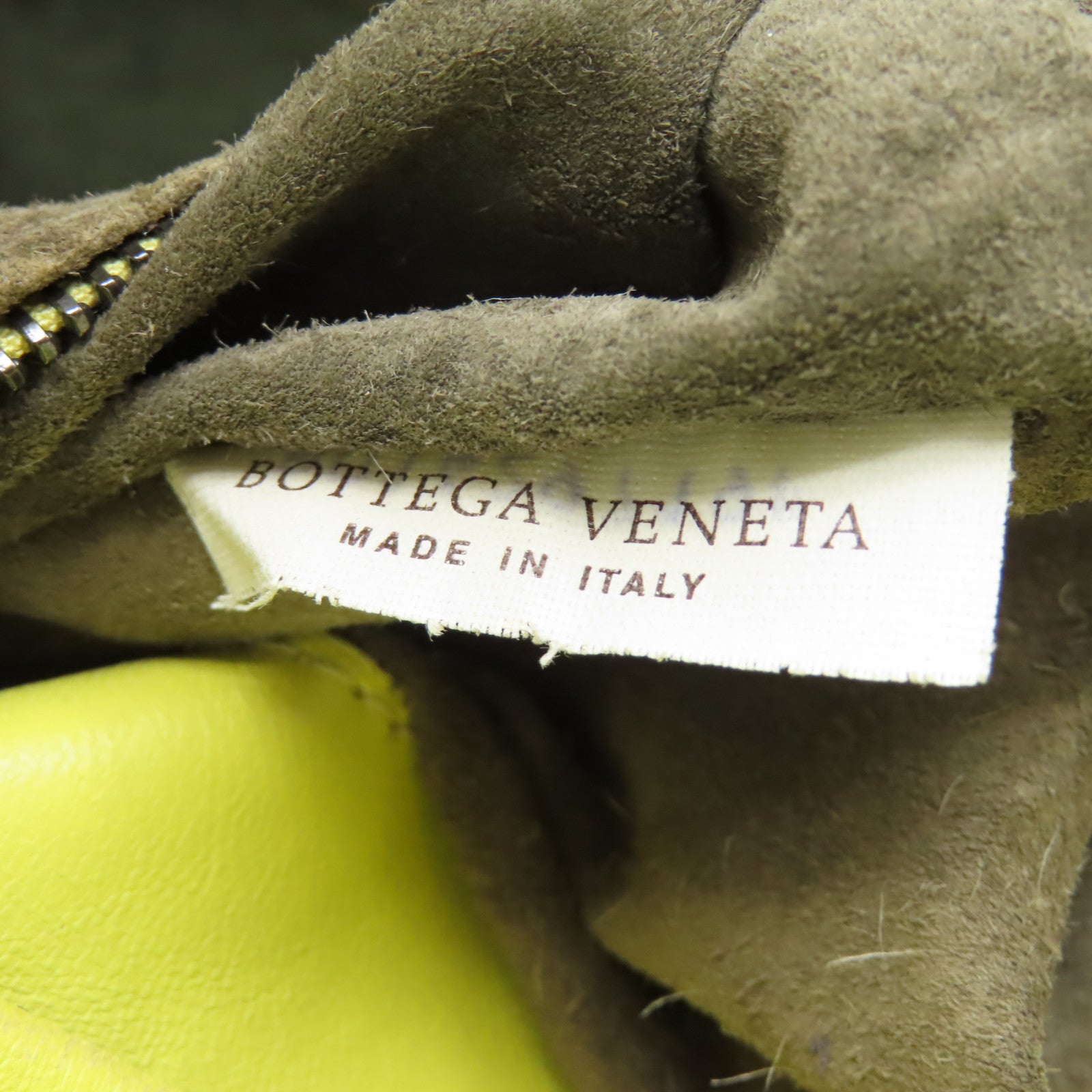 BOTTEGA VENETA 羊皮皮革Handbag黑扣手挽袋黃色