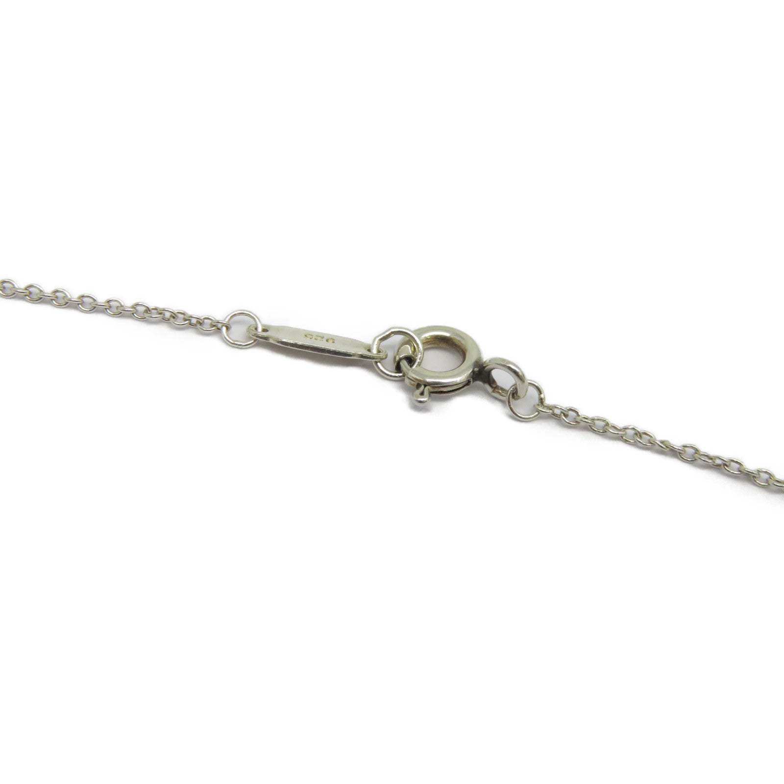 TIFFANY＆CO PT950鉑金/925純銀Open Heart Diamond Necklace鑽石項鍊