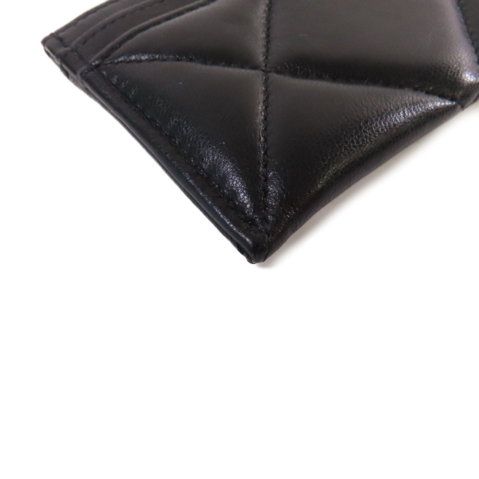 CHANEL 菱格羊皮皮革Card Case卡片套黑色