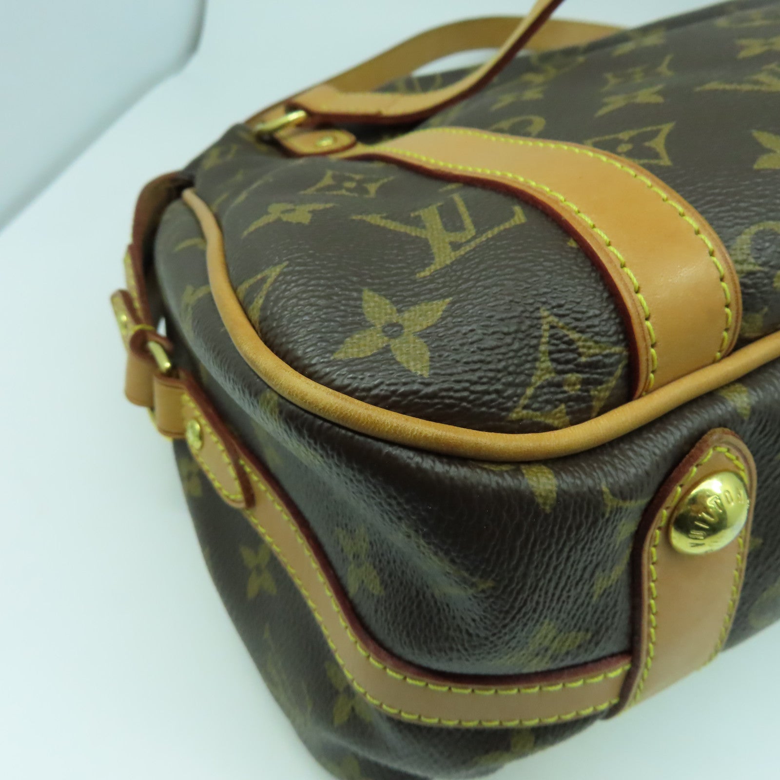 LOUIS VUITTON 【激減優惠】Monogram Stresa PM金扣肩背袋啡色