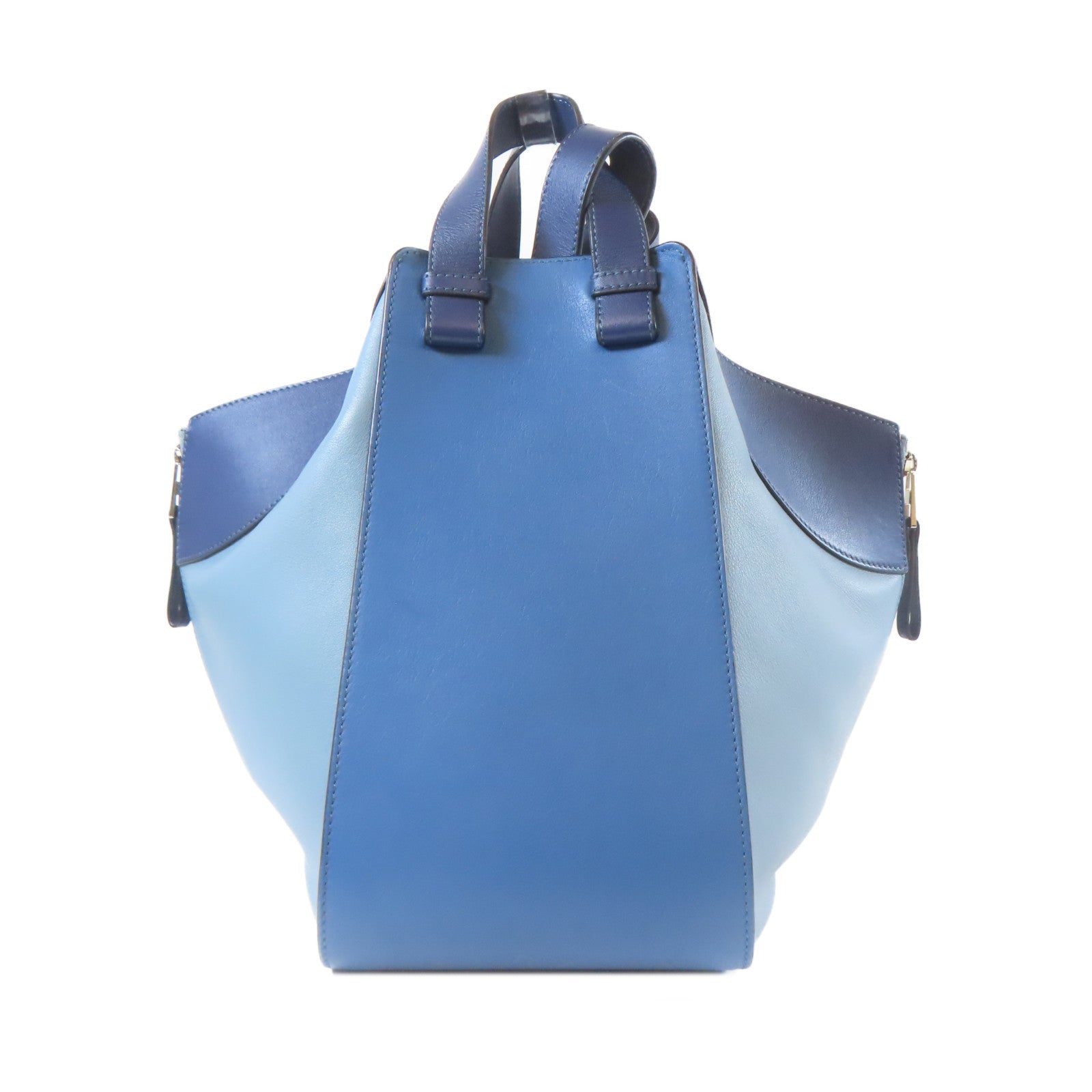 LOEWE 牛皮皮革Hammock銀扣肩背袋藍色