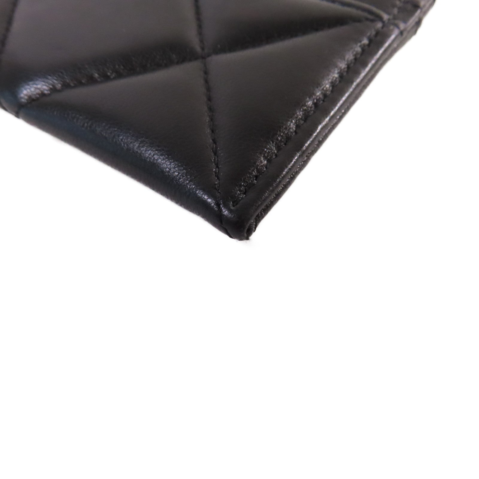 CHANEL 菱格羊皮皮革Card Case卡片套黑色