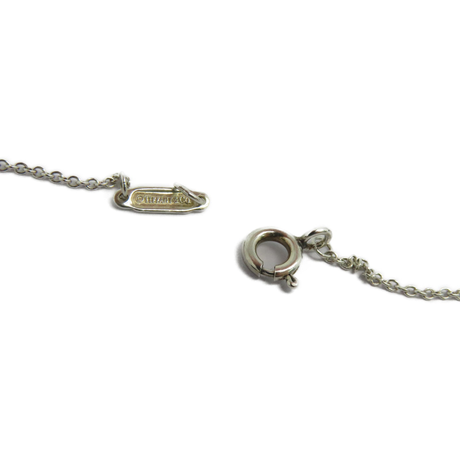 TIFFANY＆CO PT950鉑金/925純銀Open Heart Diamond Necklace鑽石項鍊