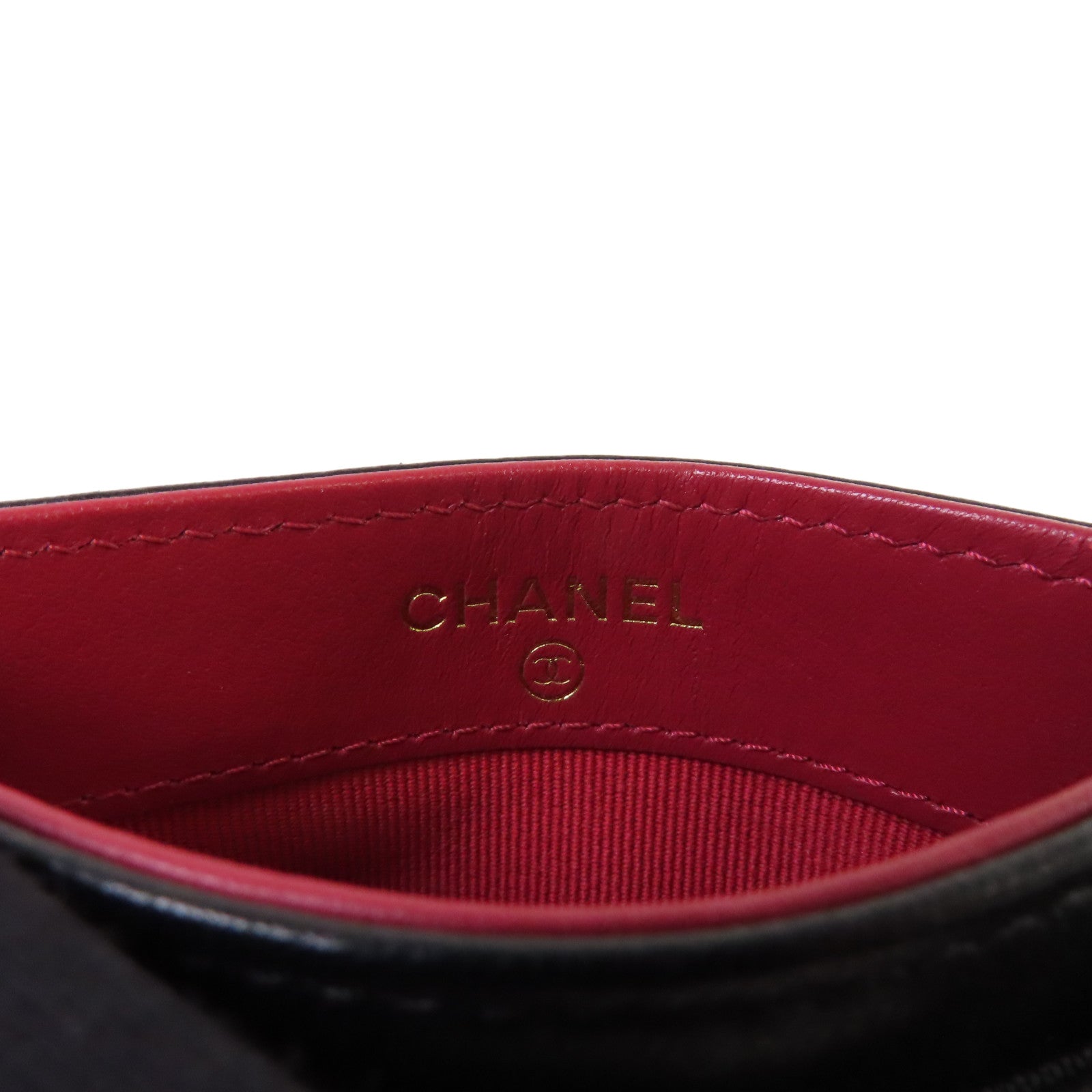 CHANEL 菱格羊皮皮革Card Case卡片套黑色