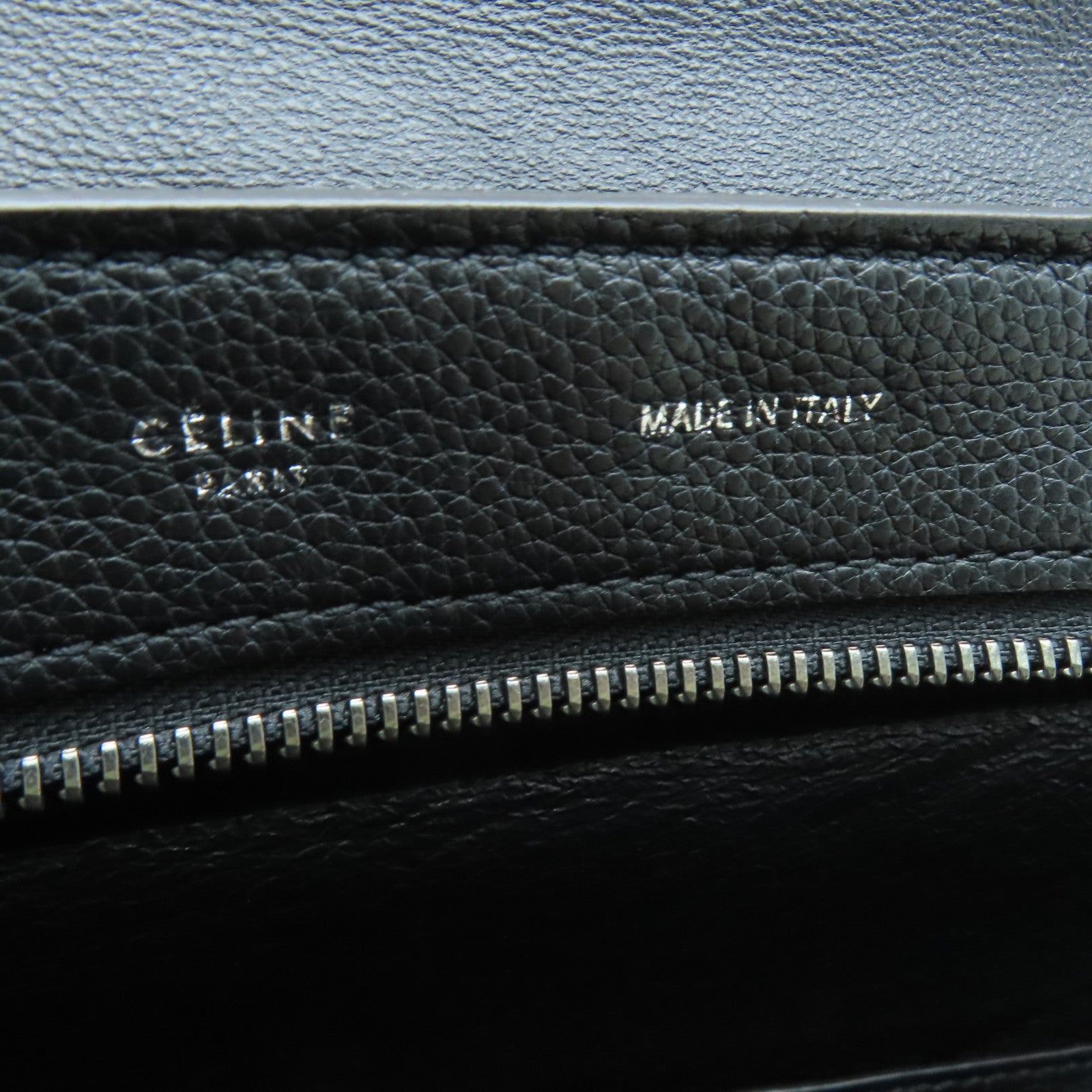CELINE 牛皮/麂皮皮革Trapeze銀扣手挽肩背兩用袋黑色