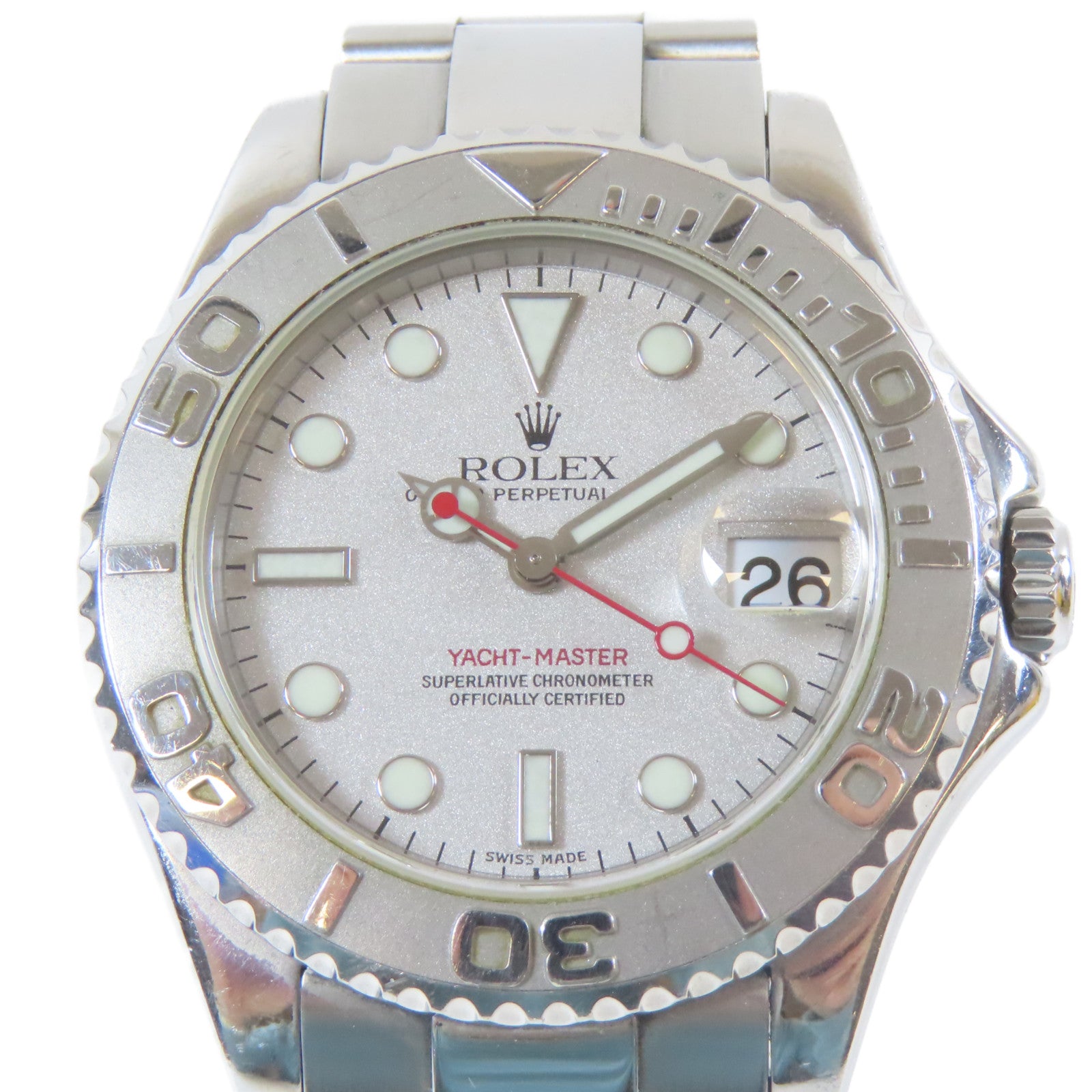 ROLEX 不鏽鋼Yacht Master手錶灰色#16cm