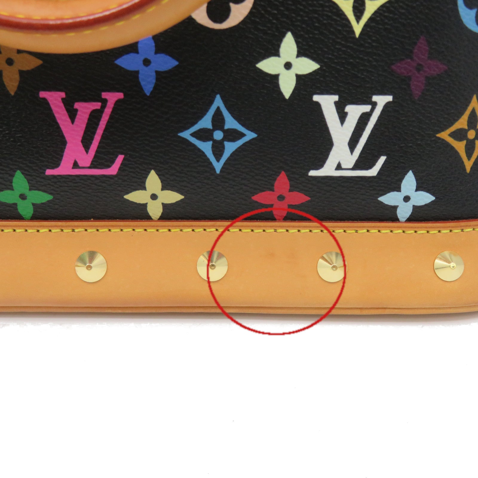 LOUIS VUITTON Mono Multi Alma PM Hand Bag Black/Color