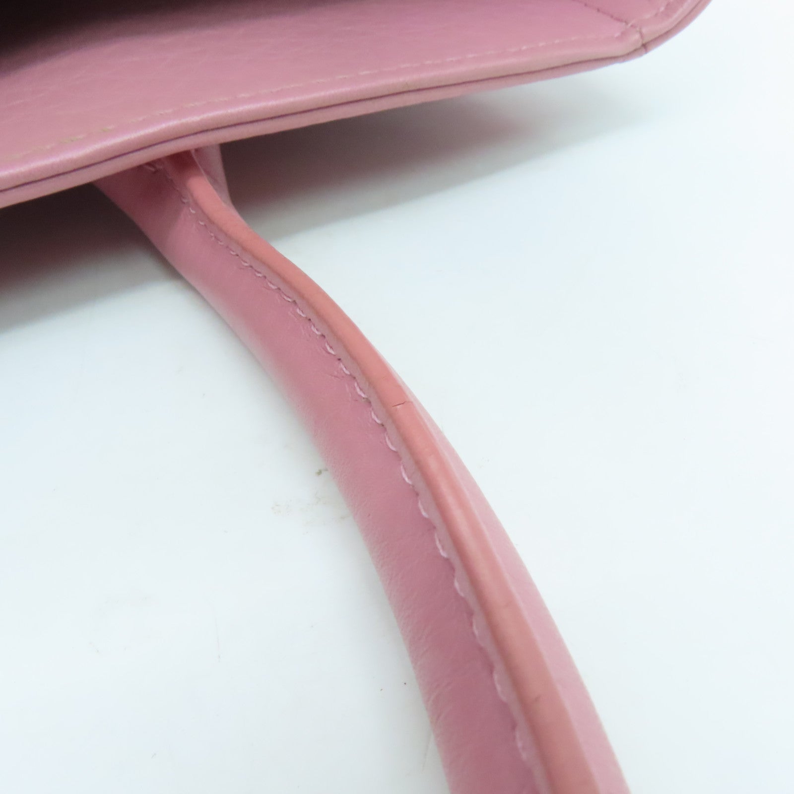 CHANEL 【激減優惠】牛皮皮革Shoulder Bag銀扣肩背袋粉紅色