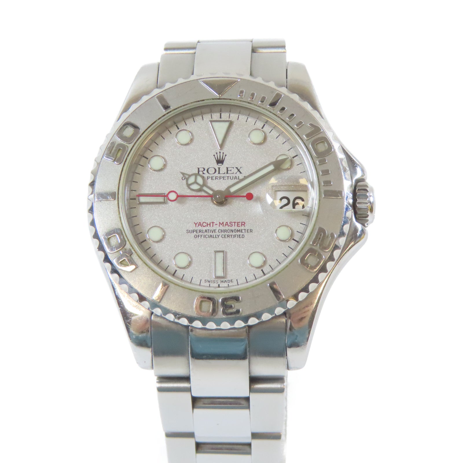 ROLEX 不鏽鋼Yacht Master手錶灰色#16cm