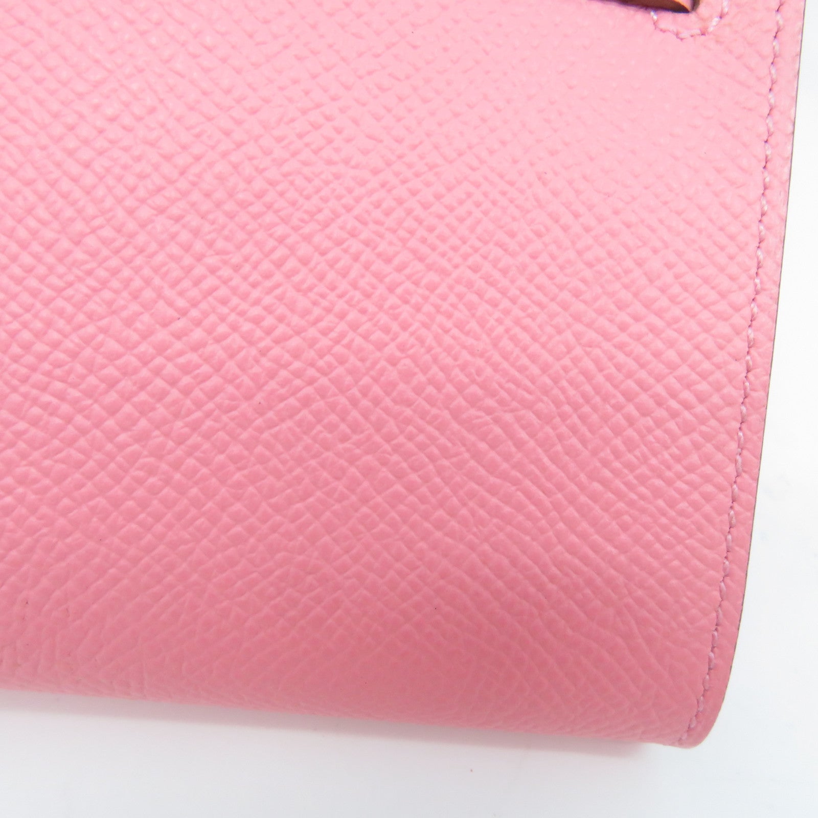 HERMES Epsom皮革Kelly To Go銀扣肩背袋Rose Confetti 粉紅色