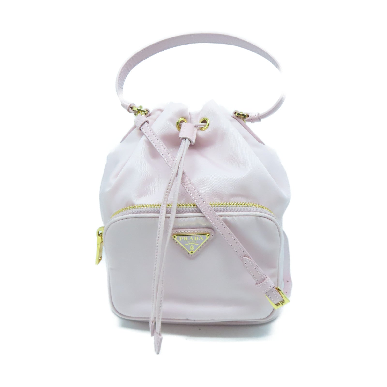 PRADA 【激減優惠】尼龍Shoulder Bag金扣手挽肩背兩用袋粉紅色